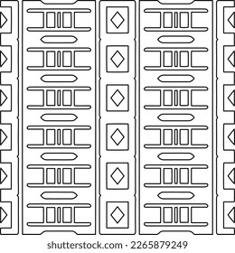 Textura ornamental monocroma con formas lineales lisas, líneas de zigzag, patrón de encaje.Resumen de patrón geométrico en blanco y negro para página web, texturas, tarjeta, afiche, tela, textil.