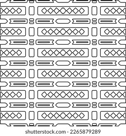  Monochrome ornamental texture with smooth linear shapes, zigzag lines, lace pattern.Abstract geometric black and white pattern for web page, textures, card, poster, fabric, textile.