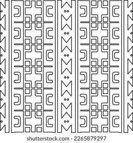  Monochrome ornamental texture with smooth linear shapes, zigzag lines, lace pattern.Abstract geometric black and white pattern for web page, textures, card, poster, fabric, textile.