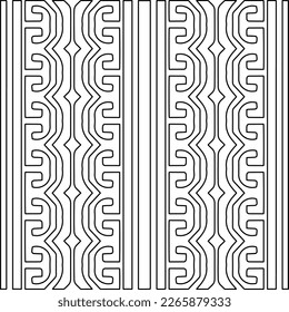  Monochrome ornamental texture with smooth linear shapes, zigzag lines, lace pattern.Abstract geometric black and white pattern for web page, textures, card, poster, fabric, textile.