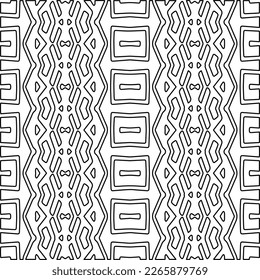  Textura ornamental monocroma con formas lineales lisas, líneas de zigzag, patrón de encaje.Resumen de patrón geométrico en blanco y negro para página web, texturas, tarjeta, afiche, tela, textil.