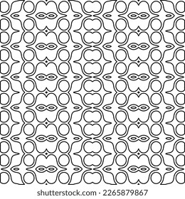  Textura ornamental monocroma con formas lineales lisas, líneas de zigzag, patrón de encaje.Resumen de patrón geométrico en blanco y negro para página web, texturas, tarjeta, afiche, tela, textil.