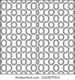 Monochrome ornamental texture with smooth linear shapes, zigzag lines, lace pattern.Abstract geometric black and white pattern for web page, textures, card, poster, fabric, textile.