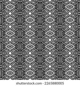 
 Monochrome ornamental texture with smooth linear shapes, zigzag lines, lace pattern.Abstract geometric black and white pattern for web page, textures, card, poster, fabric, textile.