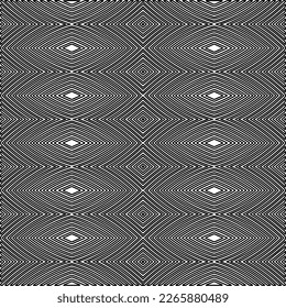  Monochrome ornamental texture with smooth linear shapes, zigzag lines, lace pattern.Abstract geometric black and white pattern for web page, textures, card, poster, fabric, textile.