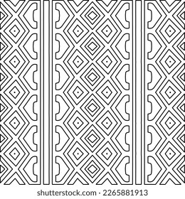  Textura ornamental monocroma con formas lineales lisas, líneas de zigzag, patrón de encaje.Resumen de patrón geométrico en blanco y negro para página web, texturas, tarjeta, afiche, tela, textil.