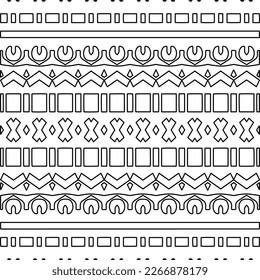  Monochrome ornamental texture with smooth linear shapes, zigzag lines, lace pattern.Abstract geometric black and white pattern for web page, textures, card, poster, fabric, textile.