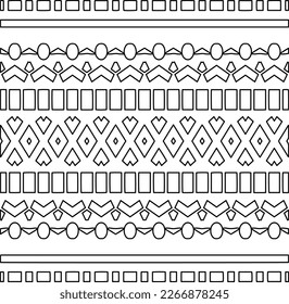  Monochrome ornamental texture with smooth linear shapes, zigzag lines, lace pattern.Abstract geometric black and white pattern for web page, textures, card, poster, fabric, textile.