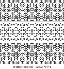  Monochrome ornamental texture with smooth linear shapes, zigzag lines, lace pattern.Abstract geometric black and white pattern for web page, textures, card, poster, fabric, textile.