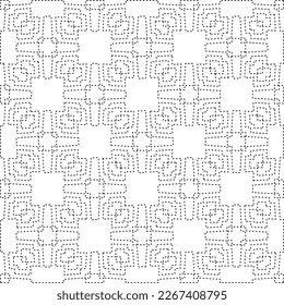  Monochrome ornamental texture with smooth linear shapes, zigzag lines, lace pattern.Abstract geometric black and white pattern for web page, textures, card, poster, fabric, textile.