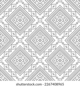 
 Monochrome ornamental texture with smooth linear shapes, zigzag lines, lace pattern.Abstract geometric black and white pattern for web page, textures, card, poster, fabric, textile.
