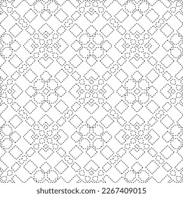  Monochrome ornamental texture with smooth linear shapes, zigzag lines, lace pattern.Abstract geometric black and white pattern for web page, textures, card, poster, fabric, textile.