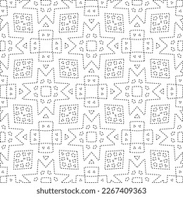 
 Monochrome ornamental texture with smooth linear shapes, zigzag lines, lace pattern.Abstract geometric black and white pattern for web page, textures, card, poster, fabric, textile.