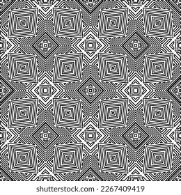  Textura ornamental monocroma con formas lineales lisas, líneas de zigzag, patrón de encaje.Resumen de patrón geométrico en blanco y negro para página web, texturas, tarjeta, afiche, tela, textil.
