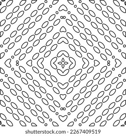  Textura ornamental monocroma con formas lineales lisas, líneas de zigzag, patrón de encaje.Resumen de patrón geométrico en blanco y negro para página web, texturas, tarjeta, afiche, tela, textil.
