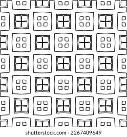  Textura ornamental monocroma con formas lineales lisas, líneas de zigzag, patrón de encaje.Resumen de patrón geométrico en blanco y negro para página web, texturas, tarjeta, afiche, tela, textil.