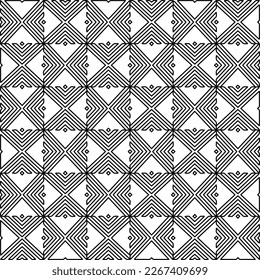 Textura ornamental monocroma con formas lineales lisas, líneas de zigzag, patrón de encaje.Resumen de patrón geométrico en blanco y negro para página web, texturas, tarjeta, afiche, tela, textil.