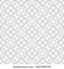  Monochrome ornamental texture with smooth linear shapes, zigzag lines, lace pattern.Abstract geometric black and white pattern for web page, textures, card, poster, fabric, textile.
