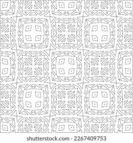 
 Monochrome ornamental texture with smooth linear shapes, zigzag lines, lace pattern.Abstract geometric black and white pattern for web page, textures, card, poster, fabric, textile.