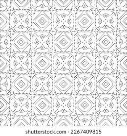  Monochrome ornamental texture with smooth linear shapes, zigzag lines, lace pattern.Abstract geometric black and white pattern for web page, textures, card, poster, fabric, textile.