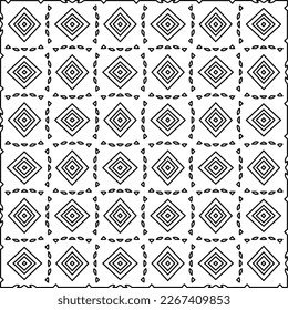  Monochrome ornamental texture with smooth linear shapes, zigzag lines, lace pattern.Abstract geometric black and white pattern for web page, textures, card, poster, fabric, textile.