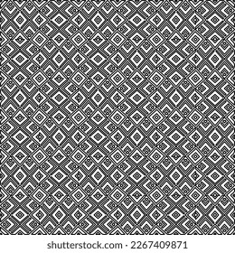  Monochrome ornamental texture with smooth linear shapes, zigzag lines, lace pattern.Abstract geometric black and white pattern for web page, textures, card, poster, fabric, textile.