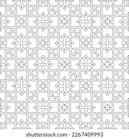  Monochrome ornamental texture with smooth linear shapes, zigzag lines, lace pattern.Abstract geometric black and white pattern for web page, textures, card, poster, fabric, textile.
