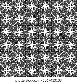  Textura ornamental monocroma con formas lineales lisas, líneas de zigzag, patrón de encaje.Resumen de patrón geométrico en blanco y negro para página web, texturas, tarjeta, afiche, tela, textil.