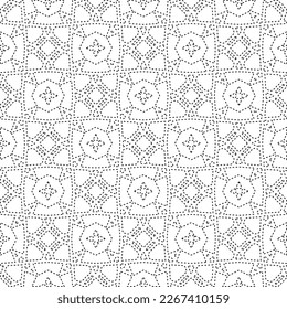  Monochrome ornamental texture with smooth linear shapes, zigzag lines, lace pattern.Abstract geometric black and white pattern for web page, textures, card, poster, fabric, textile.