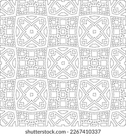 
 Monochrome Ziertextur mit glatten linearen Formen, Zickzacklinien, Spitzen-Muster.Abstraktes geometrisches Schwarz-Weiß Muster für Webseiten, Texturen, Karten, Poster, Gewebe, Textilien.