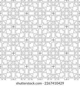  Monochrome ornamental texture with smooth linear shapes, zigzag lines, lace pattern.Abstract geometric black and white pattern for web page, textures, card, poster, fabric, textile.