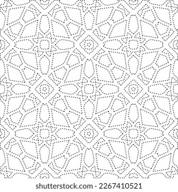  Textura ornamental monocroma con formas lineales lisas, líneas de zigzag, patrón de encaje.Resumen de patrón geométrico en blanco y negro para página web, texturas, tarjeta, afiche, tela, textil.