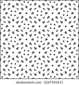  Monochrome ornamental texture with smooth linear shapes, zigzag lines, lace pattern.Abstract geometric black and white pattern for web page, textures, card, poster, fabric, textile.