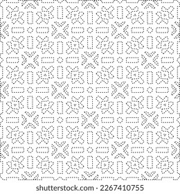  Monochrome Ziertextur mit glatten linearen Formen, Zickzacklinien, Spitzen-Muster.Abstraktes geometrisches Schwarz-Weiß Muster für Webseiten, Texturen, Karten, Poster, Gewebe, Textilien.