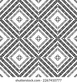  Monochrome ornamental texture with smooth linear shapes, zigzag lines, lace pattern.Abstract geometric black and white pattern for web page, textures, card, poster, fabric, textile.