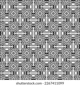  Textura ornamental monocroma con formas lineales lisas, líneas de zigzag, patrón de encaje.Resumen de patrón geométrico en blanco y negro para página web, texturas, tarjeta, afiche, tela, textil.