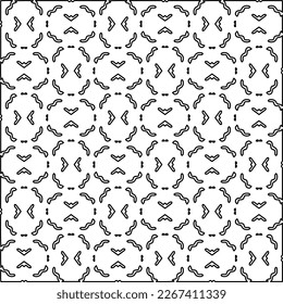  Monochrome ornamental texture with smooth linear shapes, zigzag lines, lace pattern.Abstract geometric black and white pattern for web page, textures, card, poster, fabric, textile.