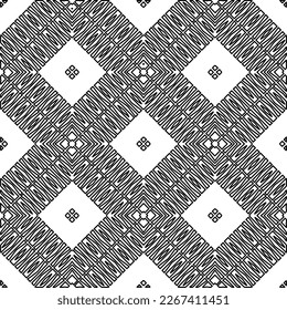  Monochrome ornamental texture with smooth linear shapes, zigzag lines, lace pattern.Abstract geometric black and white pattern for web page, textures, card, poster, fabric, textile.