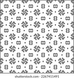  Monochrome ornamental texture with smooth linear shapes, zigzag lines, lace pattern.Abstract geometric black and white pattern for web page, textures, card, poster, fabric, textile.