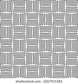  Textura ornamental monocroma con formas lineales lisas, líneas de zigzag, patrón de encaje.Resumen de patrón geométrico en blanco y negro para página web, texturas, tarjeta, afiche, tela, textil.