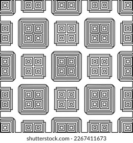  Monochrome Ziertextur mit glatten linearen Formen, Zickzacklinien, Spitzen-Muster.Abstraktes geometrisches Schwarz-Weiß Muster für Webseiten, Texturen, Karten, Poster, Gewebe, Textilien.