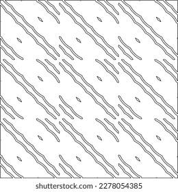  Textura ornamental monocroma con formas lineales lisas, líneas de zigzag, patrón de encaje.Resumen de patrón geométrico en blanco y negro para página web, texturas, tarjeta, afiche, tela, textil.