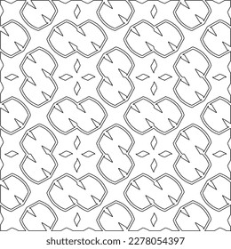  Textura ornamental monocroma con formas lineales lisas, líneas de zigzag, patrón de encaje.Resumen de patrón geométrico en blanco y negro para página web, texturas, tarjeta, afiche, tela, textil.