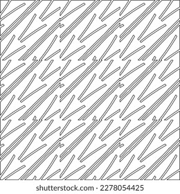  Monochrome ornamental texture with smooth linear shapes, zigzag lines, lace pattern.Abstract geometric black and white pattern for web page, textures, card, poster, fabric, textile.