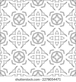  Textura ornamental monocroma con formas lineales lisas, líneas de zigzag, patrón de encaje.Resumen de patrón geométrico en blanco y negro para página web, texturas, tarjeta, afiche, tela, textil.