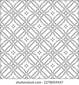  Monochrome Ziertextur mit glatten linearen Formen, Zickzacklinien, Spitzen-Muster.Abstraktes geometrisches Schwarz-Weiß Muster für Webseiten, Texturen, Karten, Poster, Gewebe, Textilien.