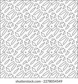  Textura ornamental monocroma con formas lineales lisas, líneas de zigzag, patrón de encaje.Resumen de patrón geométrico en blanco y negro para página web, texturas, tarjeta, afiche, tela, textil.
