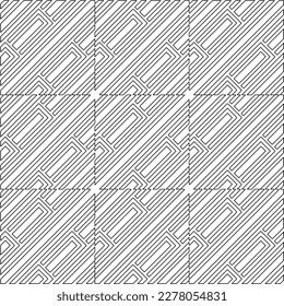  Monochrome ornamental texture with smooth linear shapes, zigzag lines, lace pattern.Abstract geometric black and white pattern for web page, textures, card, poster, fabric, textile.