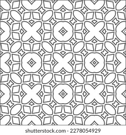  Textura ornamental monocroma con formas lineales lisas, líneas de zigzag, patrón de encaje.Resumen de patrón geométrico en blanco y negro para página web, texturas, tarjeta, afiche, tela, textil.