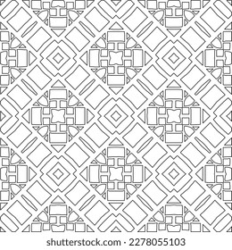  Textura ornamental monocroma con formas lineales lisas, líneas de zigzag, patrón de encaje.Resumen de patrón geométrico en blanco y negro para página web, texturas, tarjeta, afiche, tela, textil.